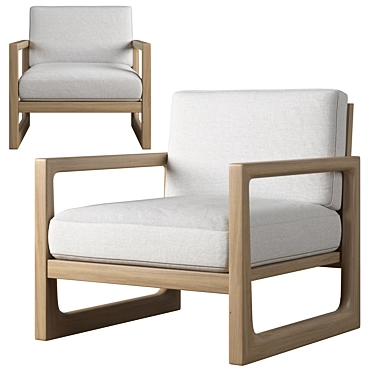 Modern Comfort: RH Navaro Lounge Chair 3D model image 1 