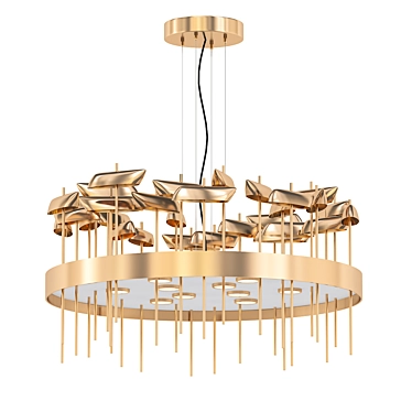 Elegant LED Disk Pendant - Perlina 3D model image 1 