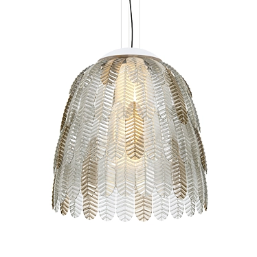 Feathered Shade Pendant Chandelier 3D model image 1 