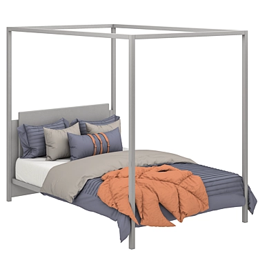 Elegant Canopy Bed 3D model image 1 