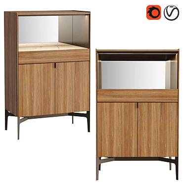 Sleek Poliform CODE Sideboard 3D model image 1 