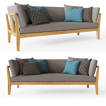 Roda TEKA 002: Stylish Teka Sofa 3D model image 1 