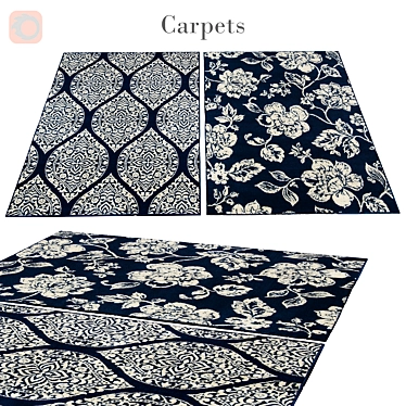 Vintage Floral Rug 126 3D model image 1 