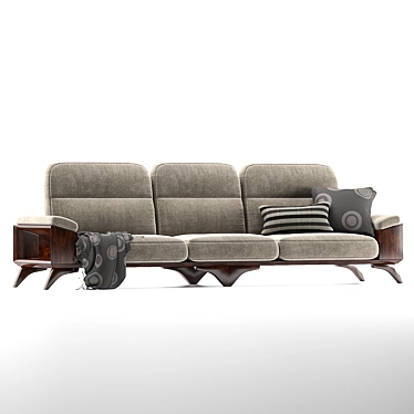 3Dmax Mid Century Sofa - Corona & Vray Render Model 3D model image 1 