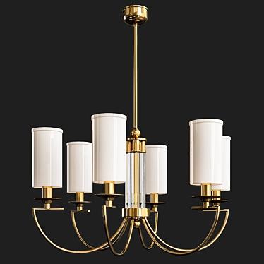 Elegant Kutek Lea Chandelier 3D model image 1 