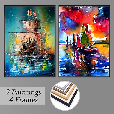 Elegant Wall Art Set 3D model image 1 