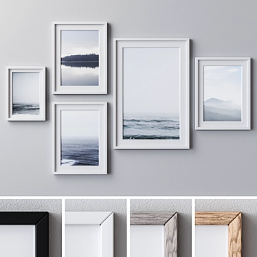 Versatile Photo Frames Set 3D model image 1 