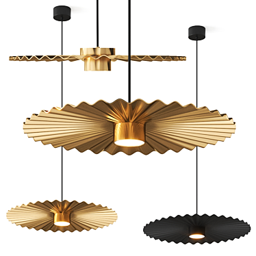 Plie: Contemporary Pendant Lamp 3D model image 1 