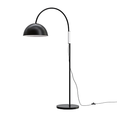 Sleek Arched Floor Lamp 3D model image 1 