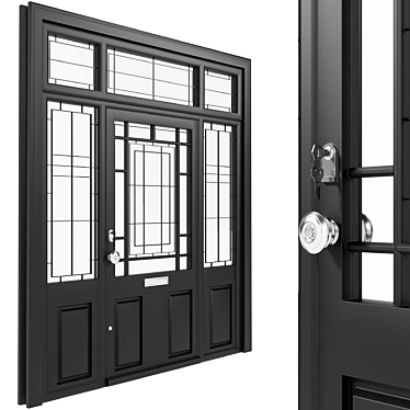 Elegant 3D Door Archive 3D model image 1 