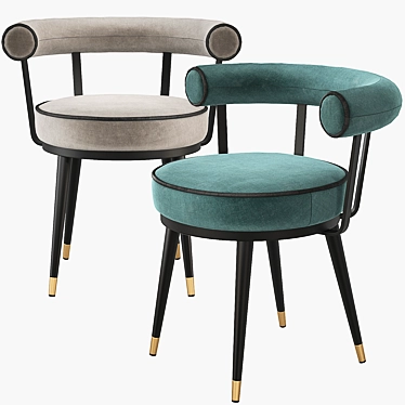 Elegant Eichholtz VICO Dining Chair 3D model image 1 