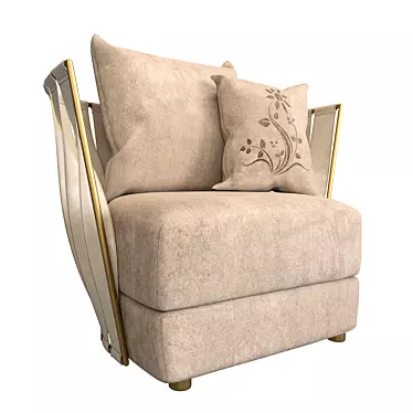 Elegant Diotti Armchair: Modern and Comfortable 3D model image 1 