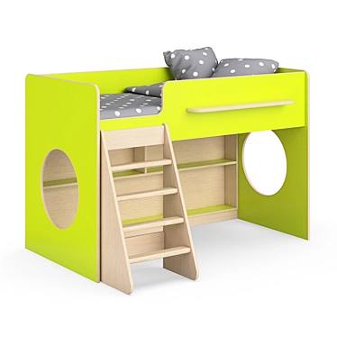 Legenda Kids Modular Bed & Stairs 3D model image 1 