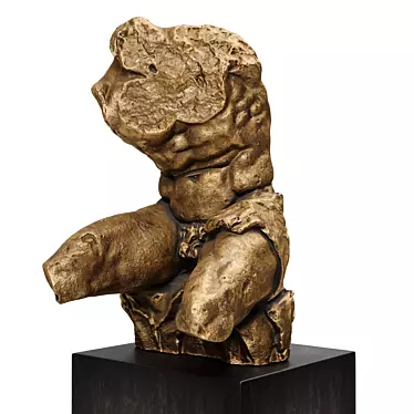 Bronze Belvedere Torso Sculpture 3D model image 1 