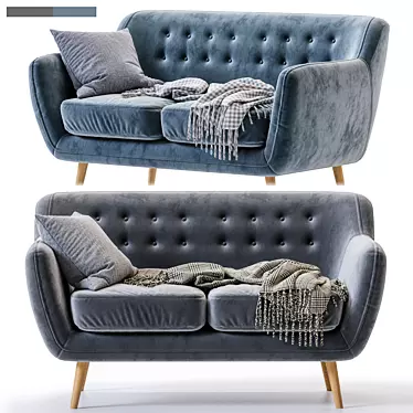 Rain Barhat Sofa: Elegant and Comfortable 3D model image 1 