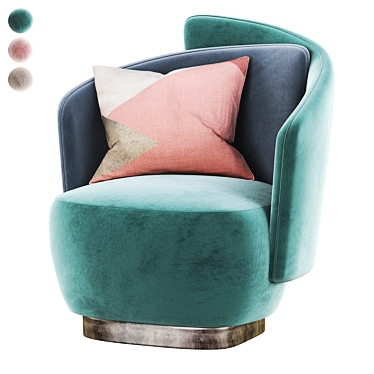 Sleek Duetto Armchair: Contemporary Comfort 3D model image 1 