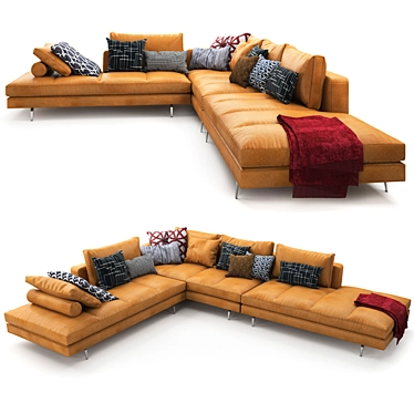 Couch Rustic Red