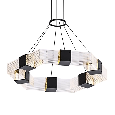 Geometric LED Pendant Light 3D model image 1 