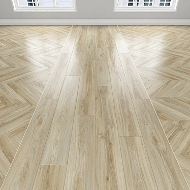 Parquet Oak: Herringbone, Linear & Chevron 3D model image 1 