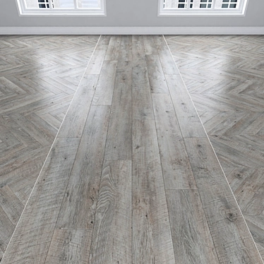 Oak Parquet: Herringbone, Linear & Chevron 3D model image 1 