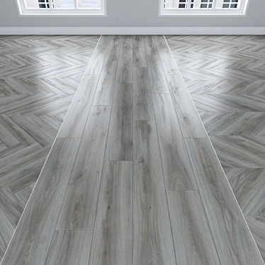 Oak Parquet: Herringbone, Linear & Chevron 3D model image 1 