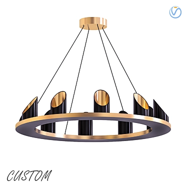 Modern 3D Custom Chandelier 3D model image 1 