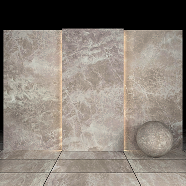 Savoia Gray Marble: Versatile Textured Tiles 3D model image 1 