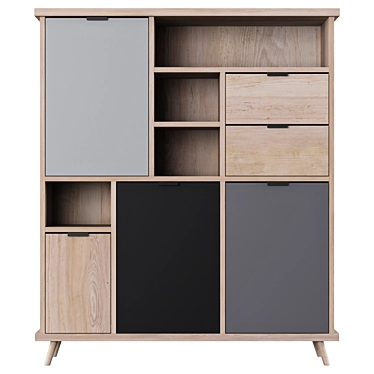 Contemporary Conni Highboard - 120cm Size 3D model image 1 