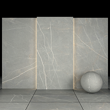 Elegant Gray Stone Slabs 3D model image 1 