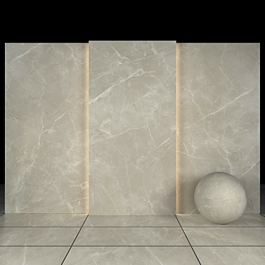 Glossy House Bone Marble Slabs 3D model image 1 