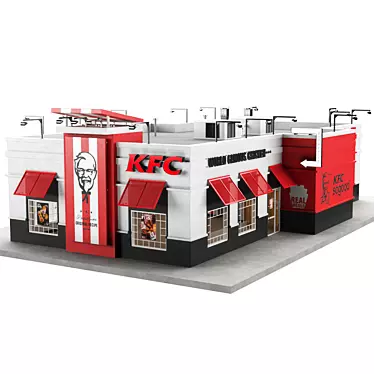 KFC Fast Food Restaurant 3D model image 1 