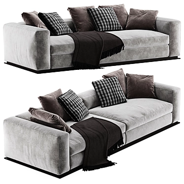 Contemporary Minotti Leonard Sofa 3D model image 1 