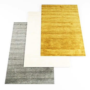 Versatile Rug Collection: 5 Textures 3D model image 1 