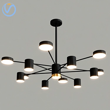 Modern Merill Pendant Lamp 104cm 3D model image 1 