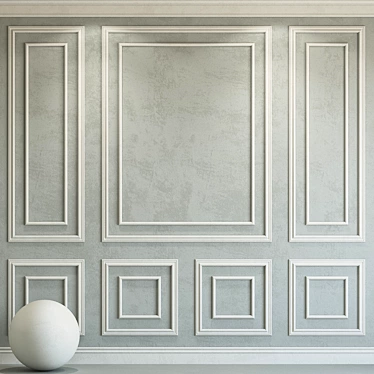 Elegant Molding Decorative Plaster 3D model image 1 