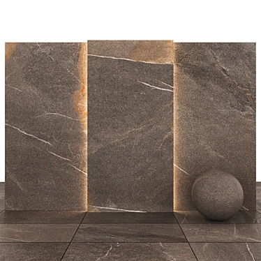 Limestone Gray 7 Texture Slabs 3D model image 1 