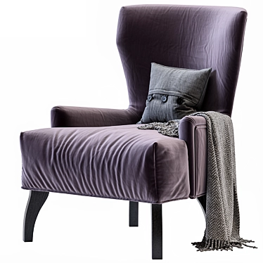 Kano Velvet Armchair: Luxurious and Stylish 3D model image 1 