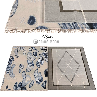 Luxury Velvet Carpets 3D model image 1 