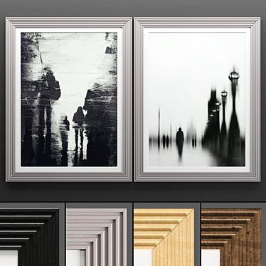 Elegant Art Frame Collection 3D model image 1 