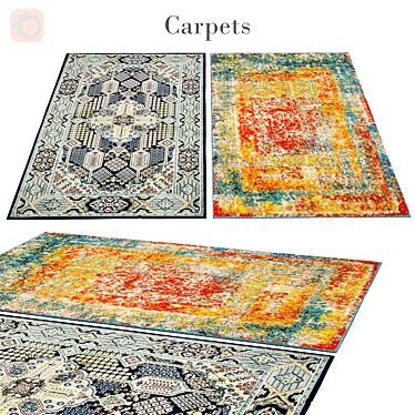 Polys: 3 888, Vets: 4 004 - Extra Durable Rug 3D model image 1 