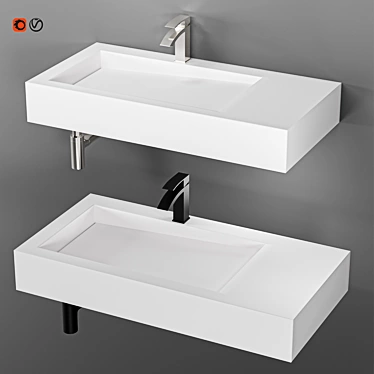 Sleek Custom DuPont Basin 3D model image 1 