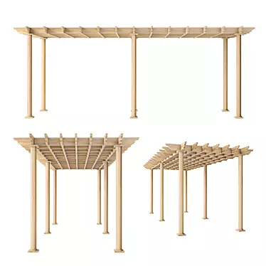 Modern Pergola PB: Sleek Design, Impressive Size 3D model image 1 