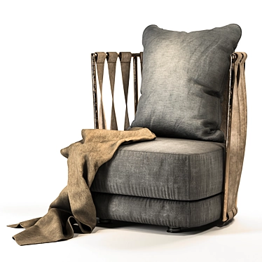 Elegant Armchair with Vray Rendering 3D model image 1 