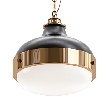 Elegant Cadence 2-Light Pendant 3D model image 1 