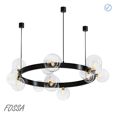 Sleek Designer Ceiling Light 3D model image 1 