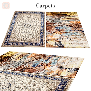 Versatile Rug with 3,888 Patterns 3D model image 1 