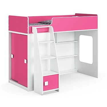 Legenda K42F + LP42B Modural Loft Bed 3D model image 1 