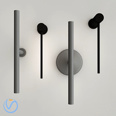 Sleek Wall Lights: Colibri and Mosca 3D model image 1 