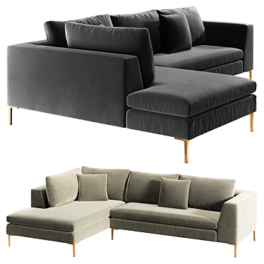 Modern Corner Sofa - Kona 3D model image 1 