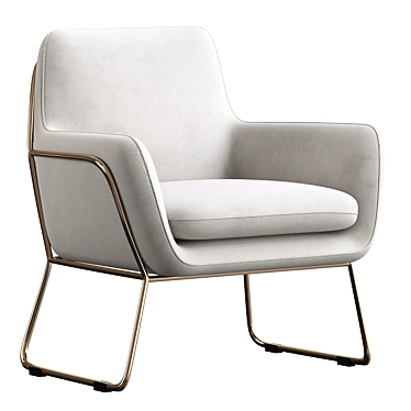 Elegant Hermann Armchair 3D model image 1 